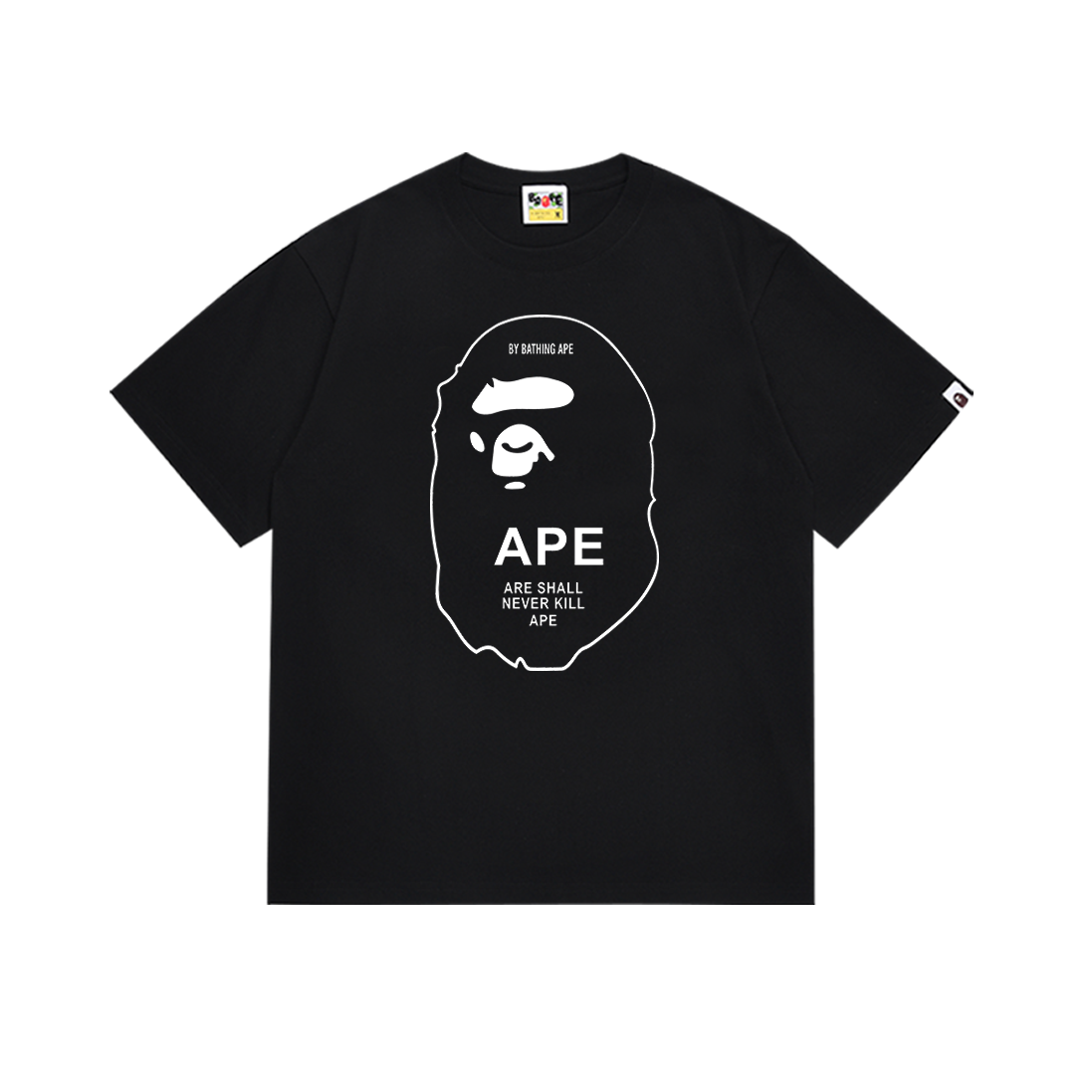 Bathing Shark and ape head print T-Shirt NextBlock