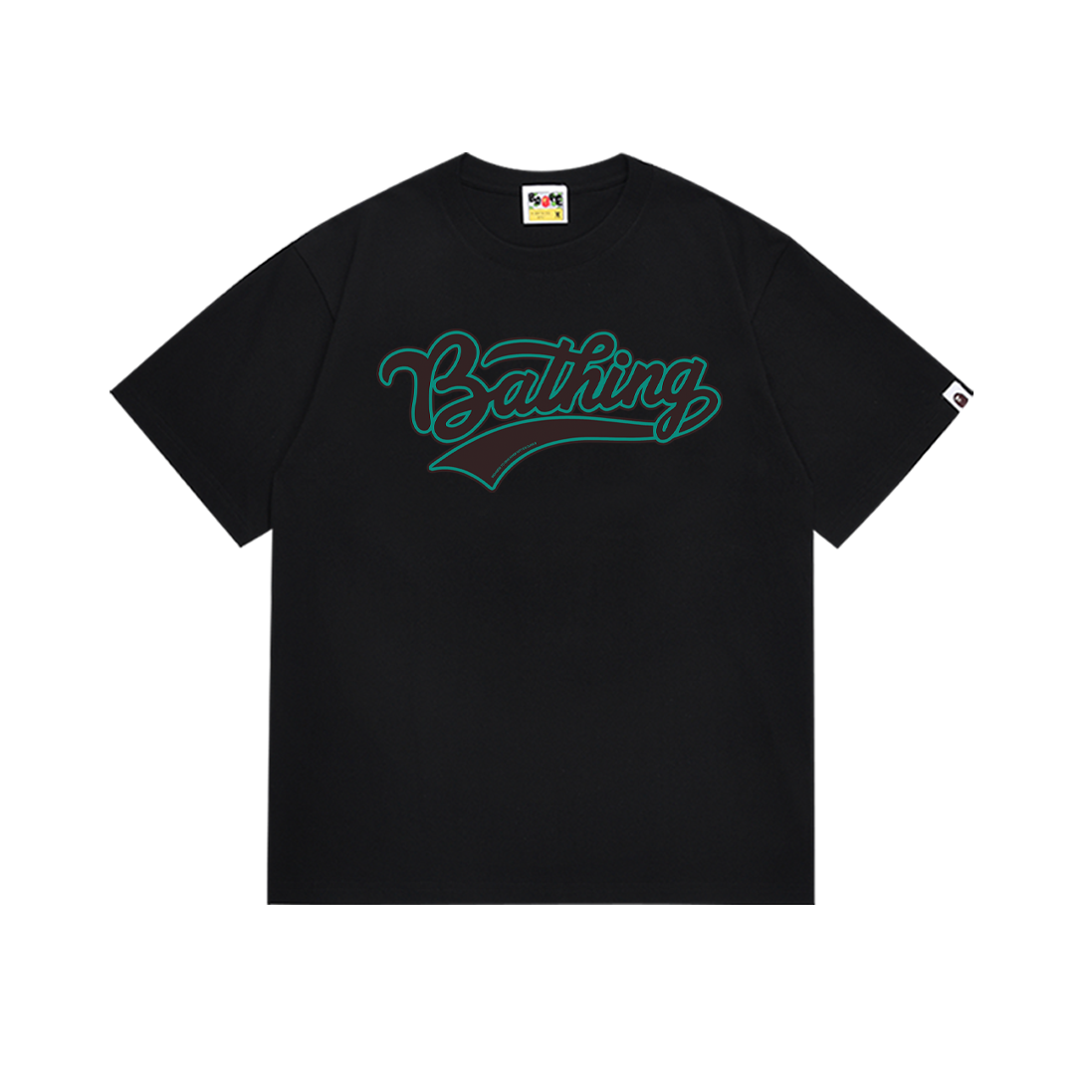 Bathing Shark and ape head print T-Shirt NextBlock