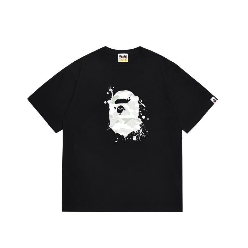Bathing Shark and ape head print T Shirts NextBlock