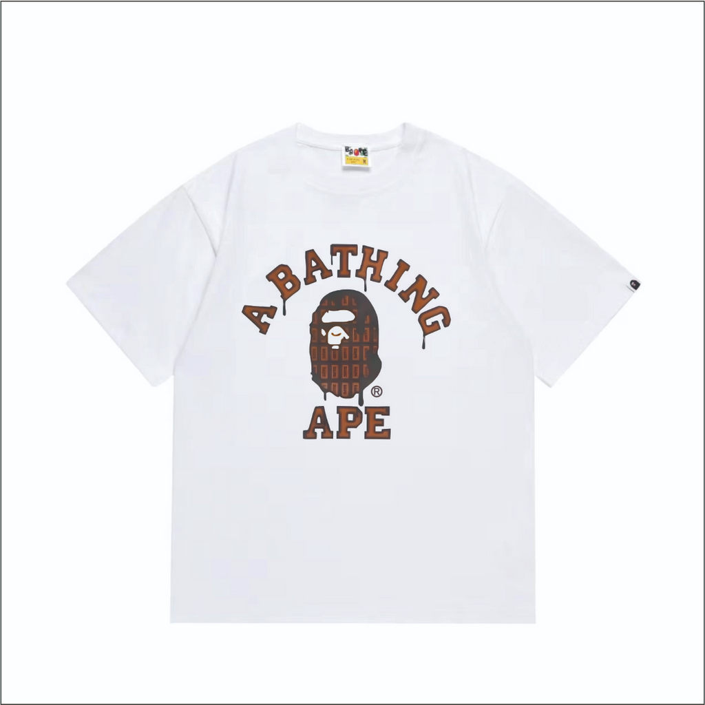 Bathing Shark and ape head print T-Shirt NextBlock