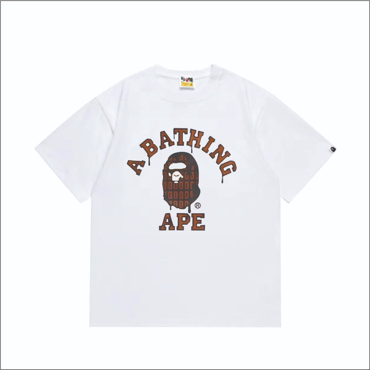 Bathing Shark and ape head print T-Shirt NextBlock