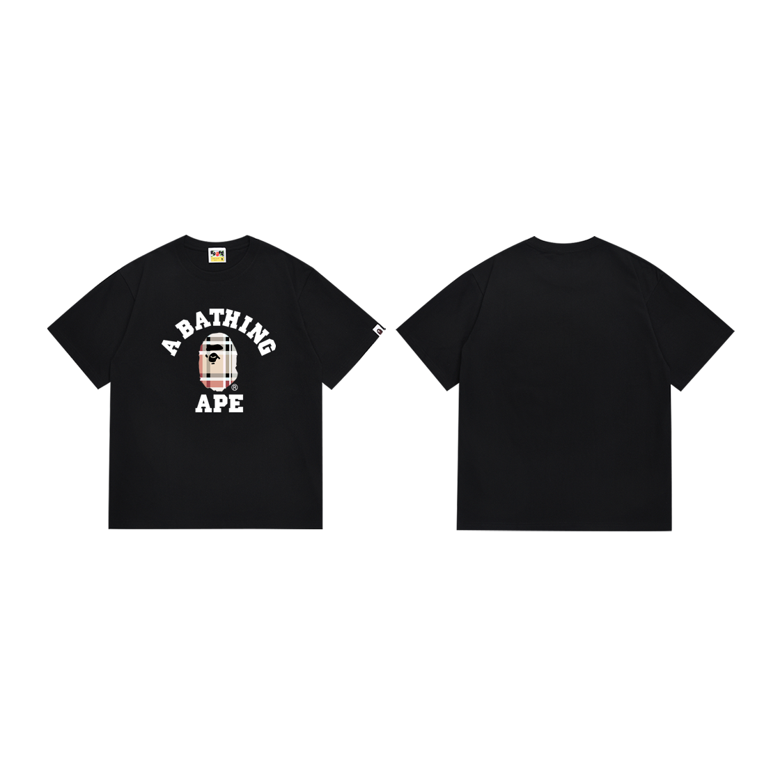 Bathing Shark and ape head print T-Shirt NextBlock