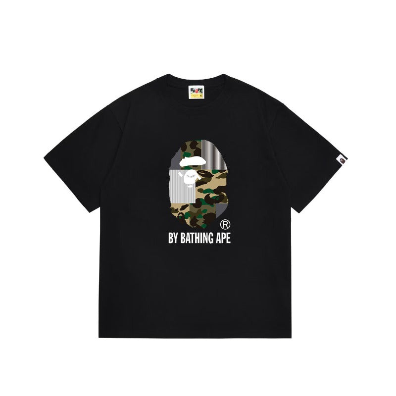 Bathing Shark and ape head print T Shirts NextBlock