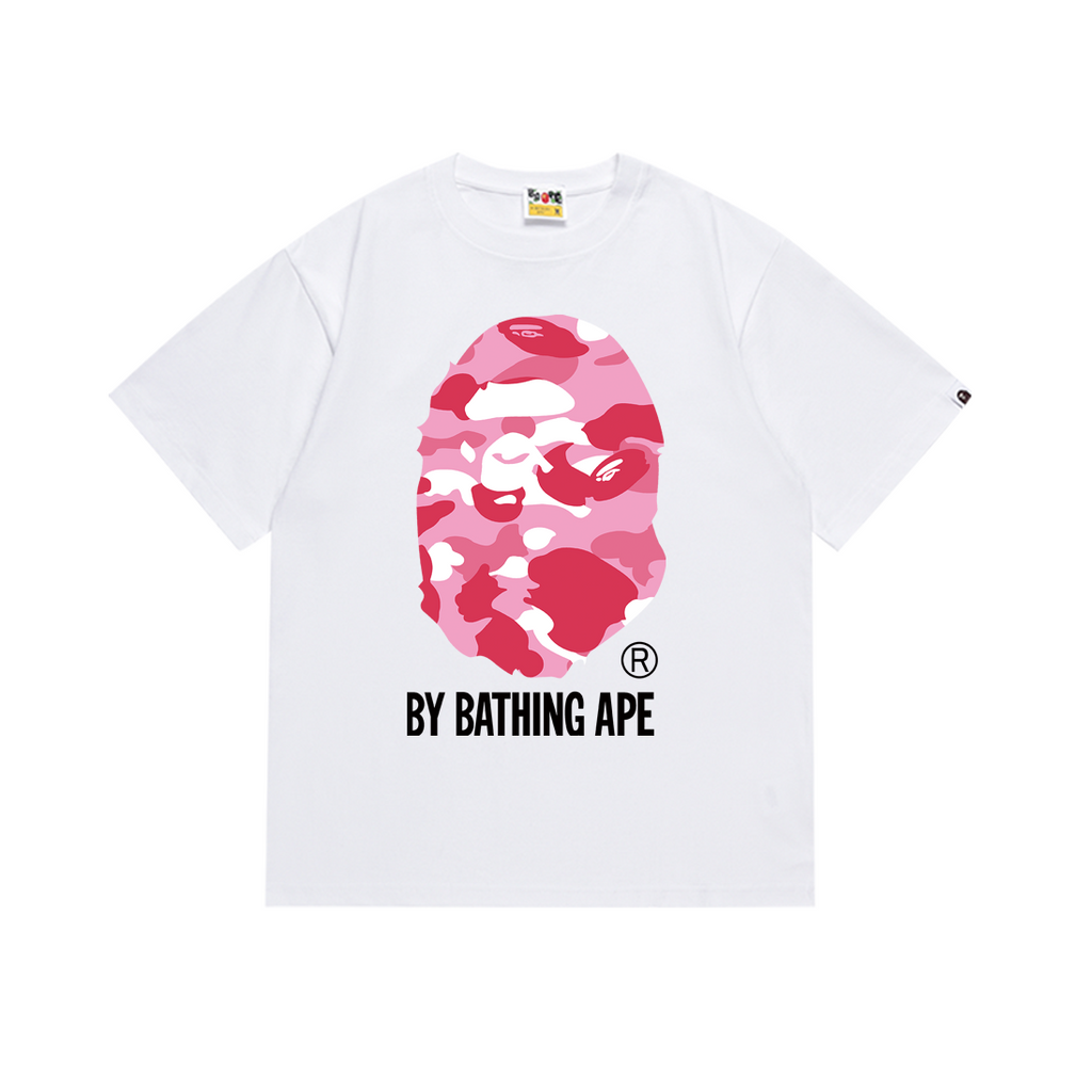 Bathing Shark and ape head print T-Shirt NextBlock