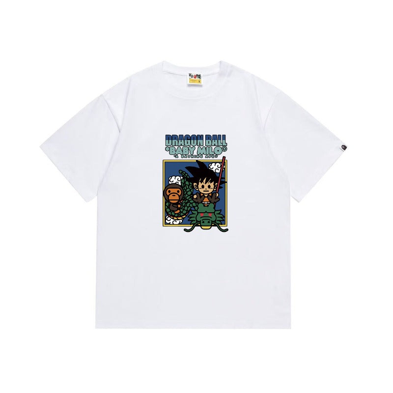 Bathing Shark and ape head print T Shirts NextBlock