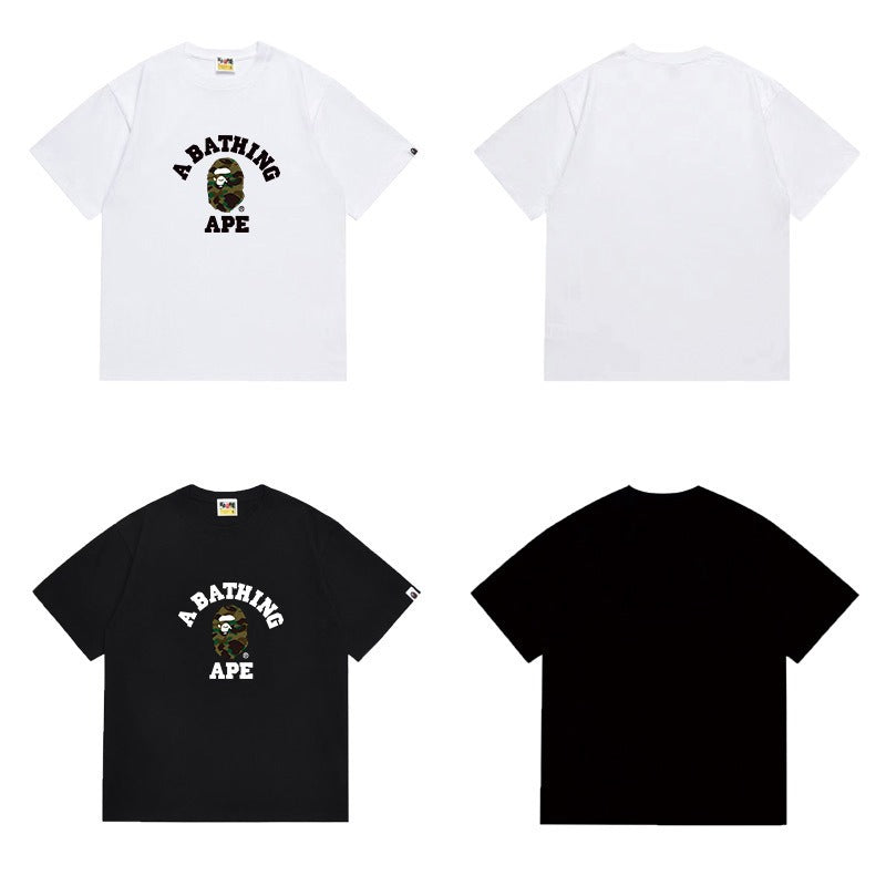 Bathing Shark and ape head print T Shirts NextBlock
