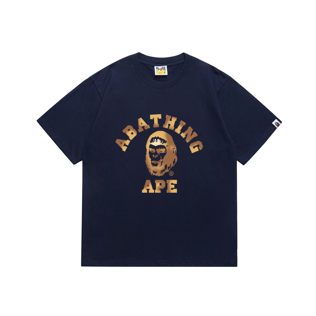 Bathing Shark and ape head print T-Shirt NextBlock