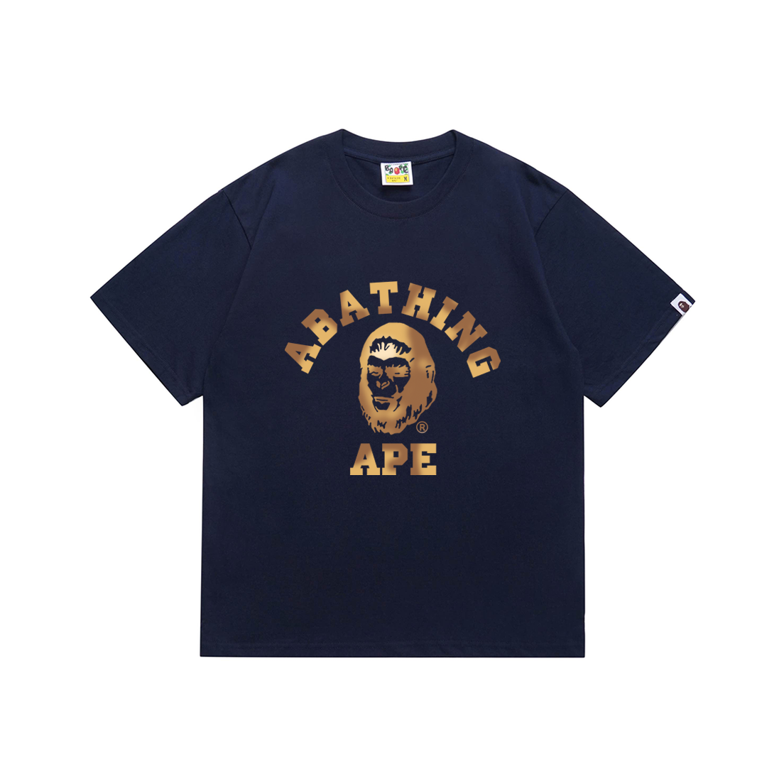 Bathing Shark and ape head print T-Shirt NextBlock