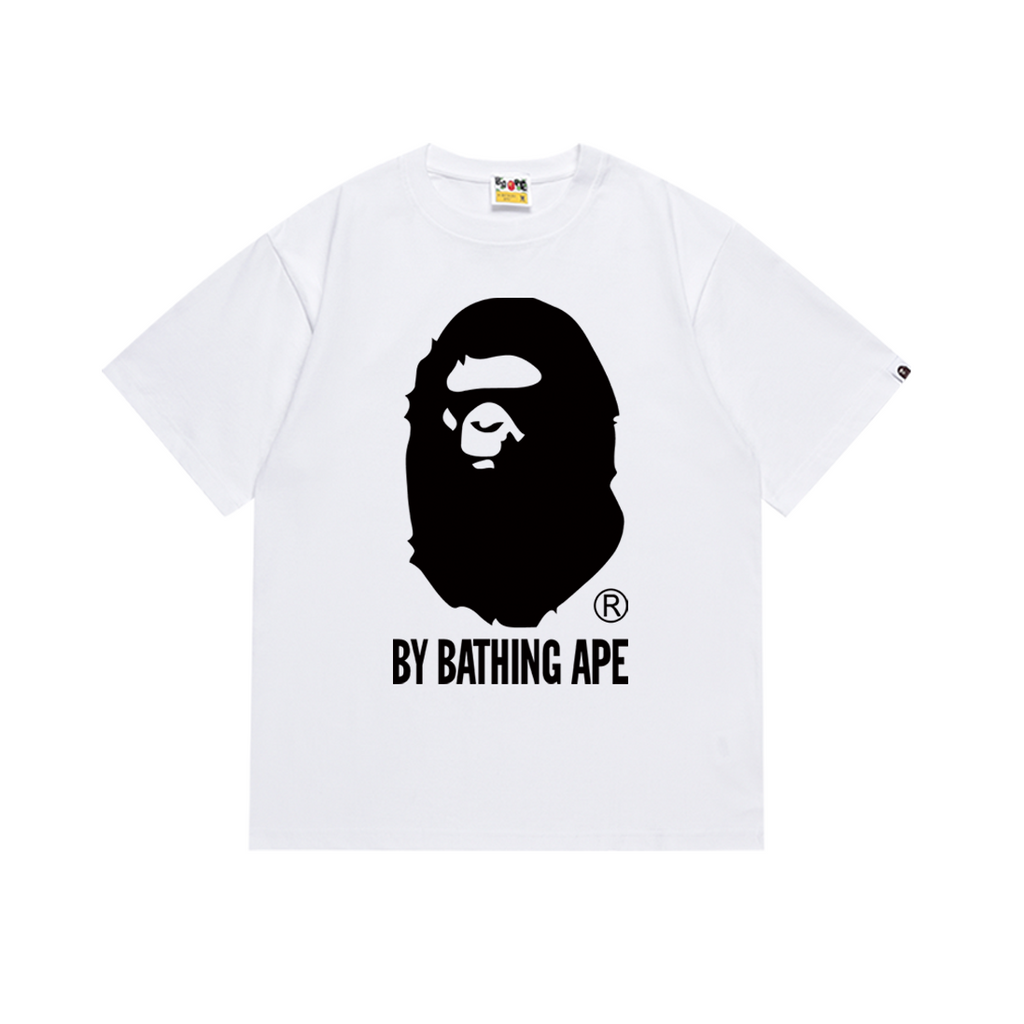 Bathing Shark and ape head print T-Shirt NextBlock