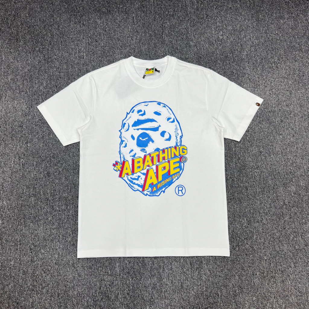 Bathing Shark and ape head print T-Shirt NextBlock