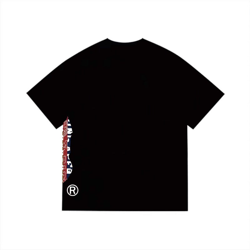 Bathing Shark and ape head print T Shirts NextBlock