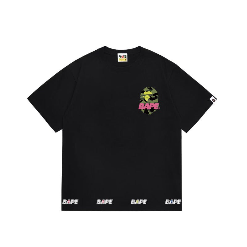 Bathing Shark and ape head print T Shirts NextBlock