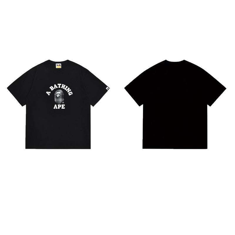 Bathing Shark and ape head print T Shirts NextBlock