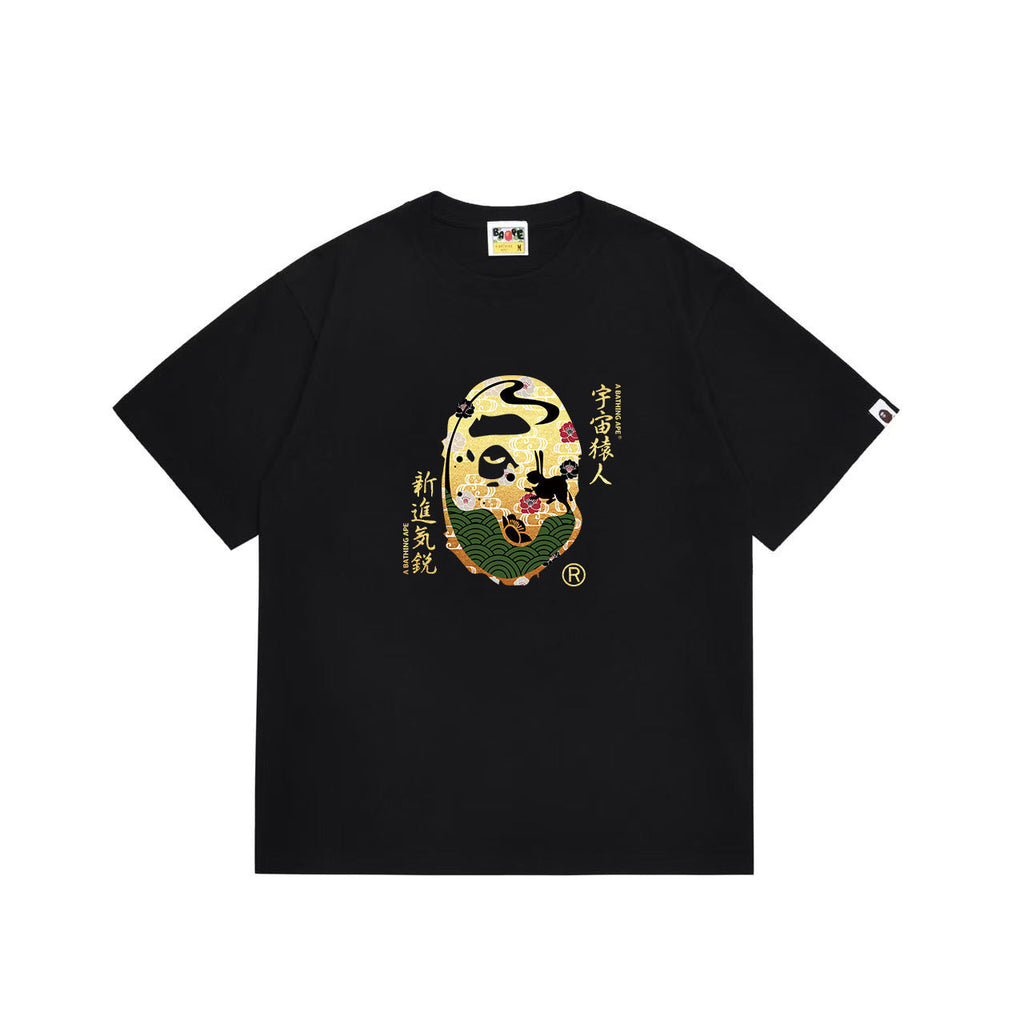 Bathing Shark and ape head print T Shirts NextBlock