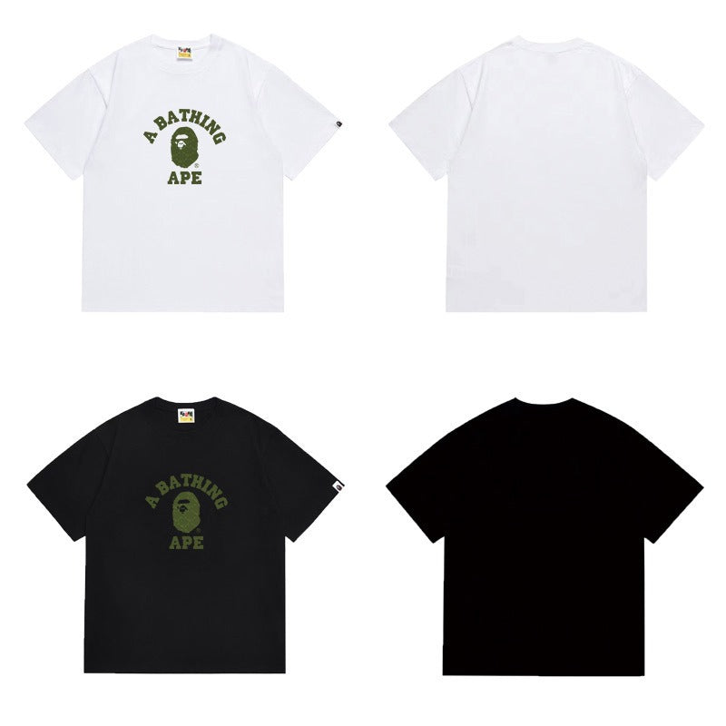 Bathing Shark and ape head print T Shirts NextBlock