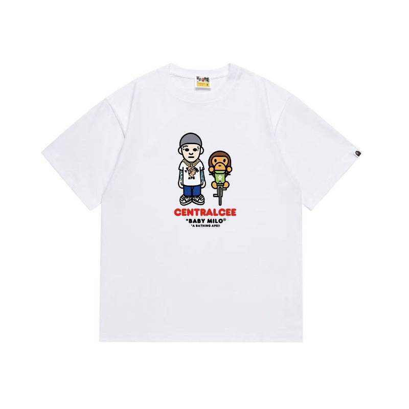 Bathing Shark and ape head print T Shirts NextBlock