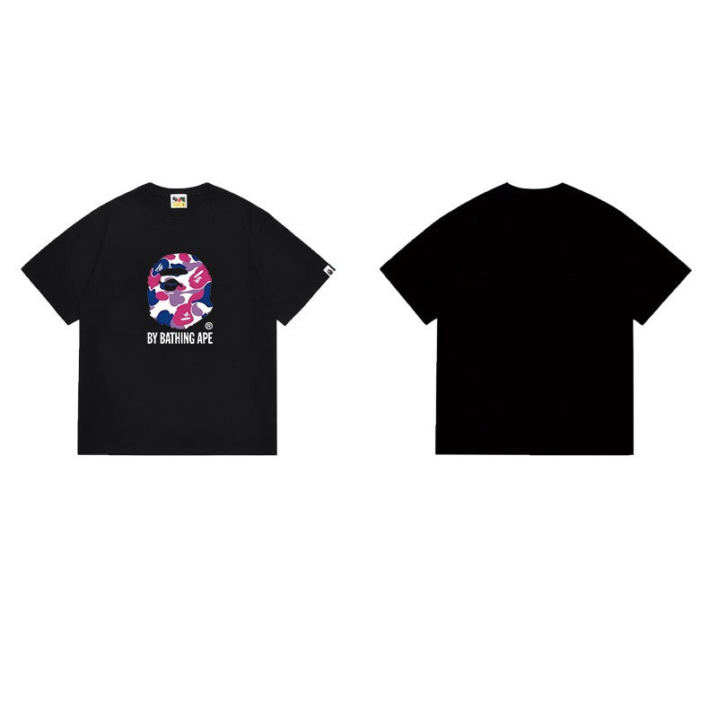 Bathing Shark and ape head print T Shirts NextBlock