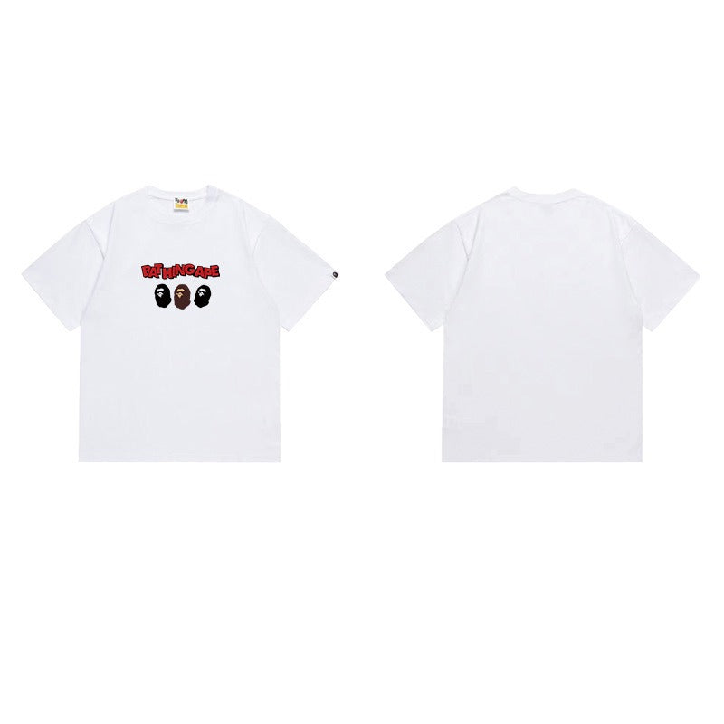 Bathing Shark and ape head print T Shirts NextBlock