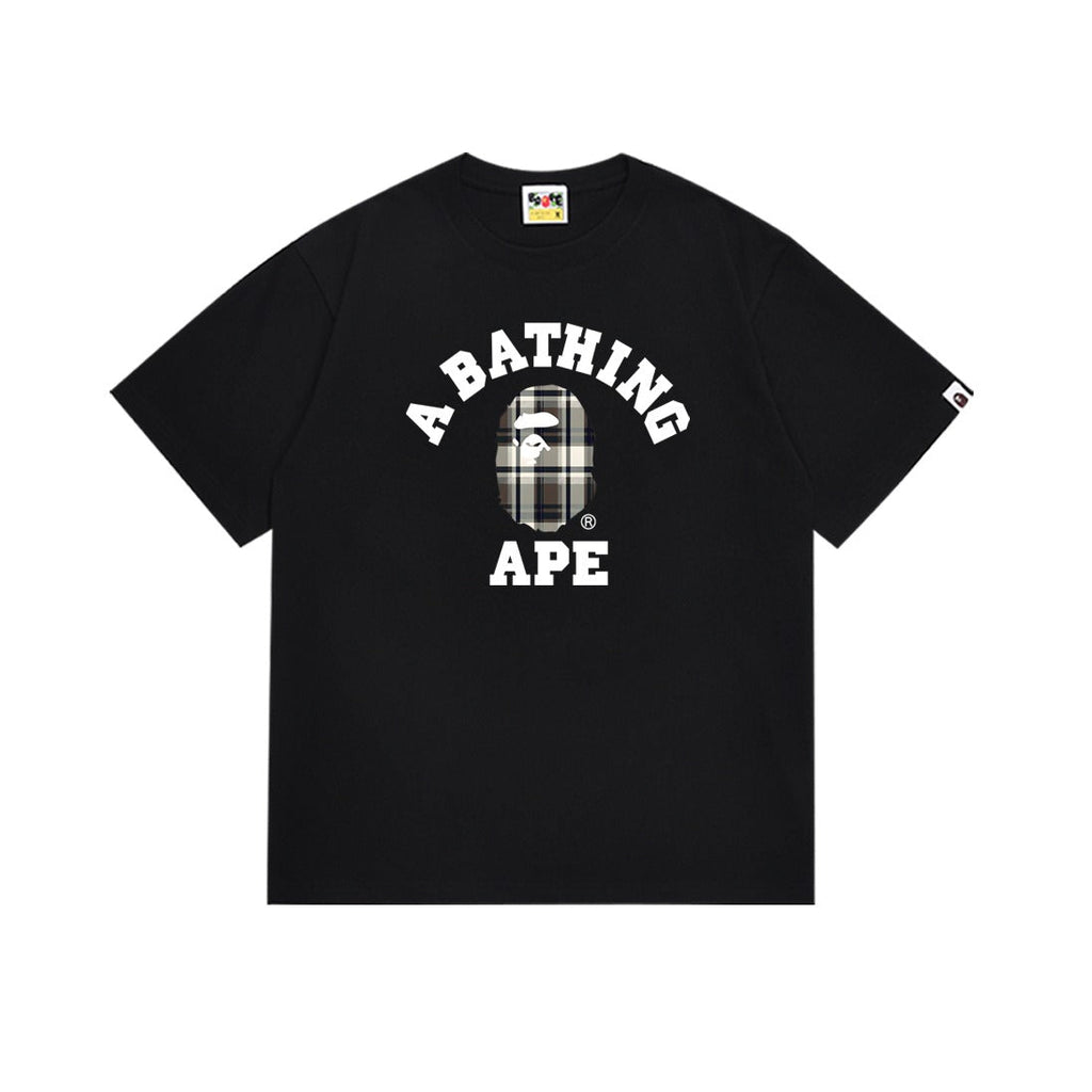 Bathing Shark and ape head print T-Shirt NextBlock