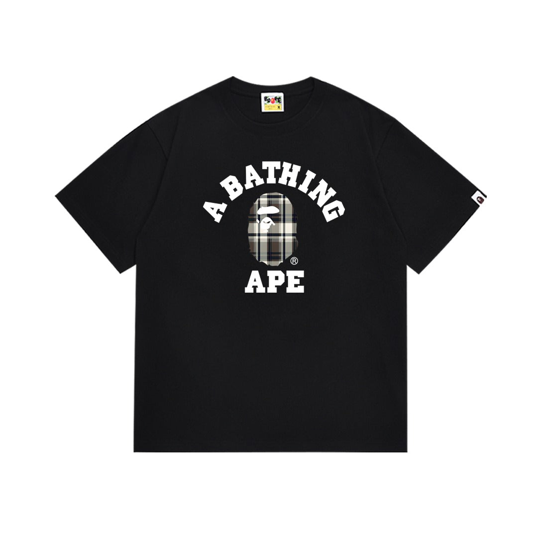 Bathing Shark and ape head print T-Shirt NextBlock
