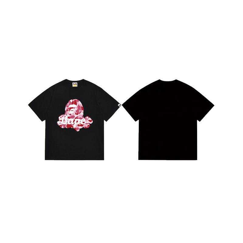 Bathing Shark and ape head print T Shirts NextBlock