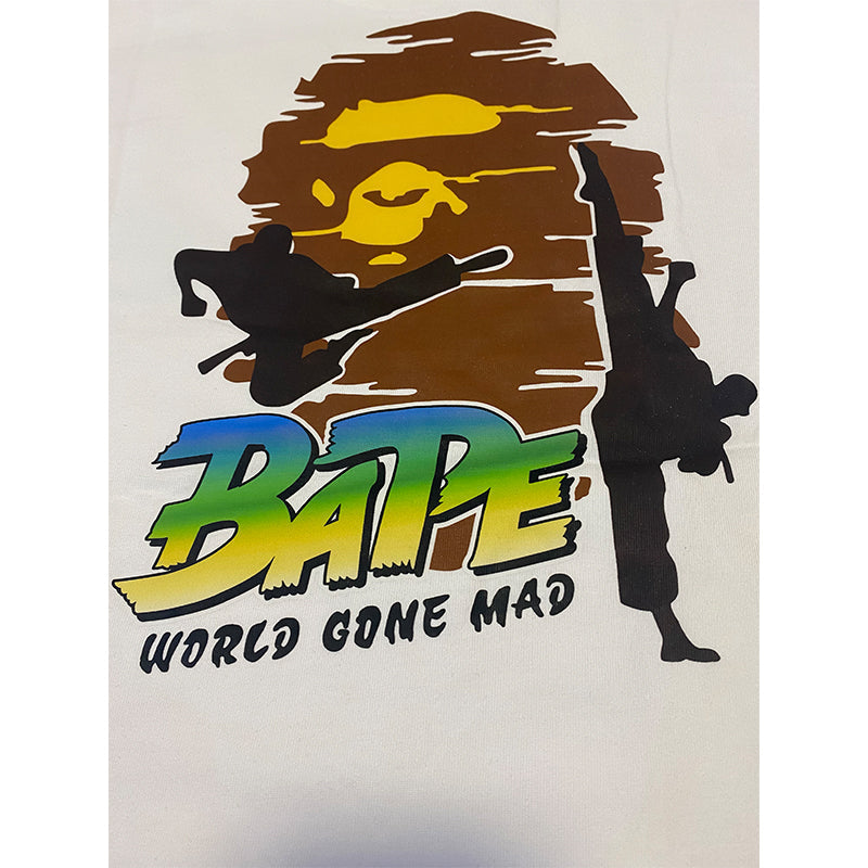 Bathing Shark and ape head print T Shirt NextBlock