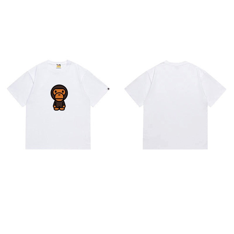 Bathing Shark and ape head print T Shirts NextBlock