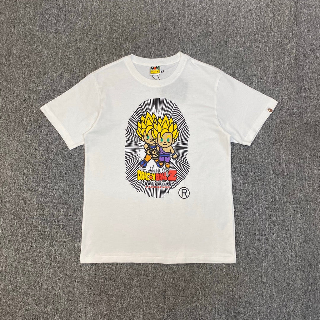 Bathing Shark and ape head print T-Shirt NextBlock