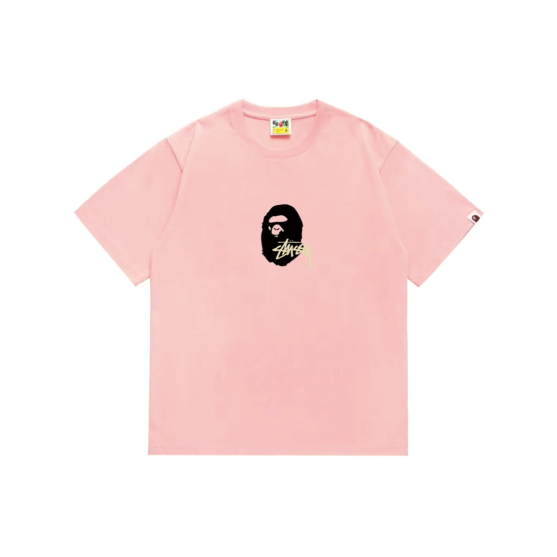 Bathing Shark and ape head print T-Shirt NextBlock