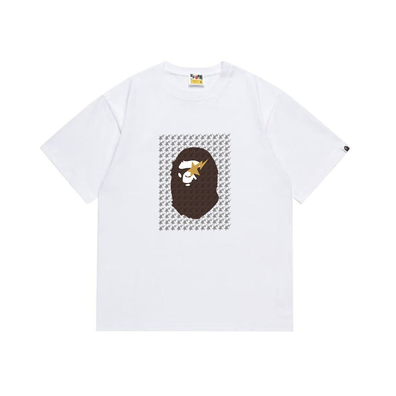 Bathing Shark and ape head print T Shirts NextBlock