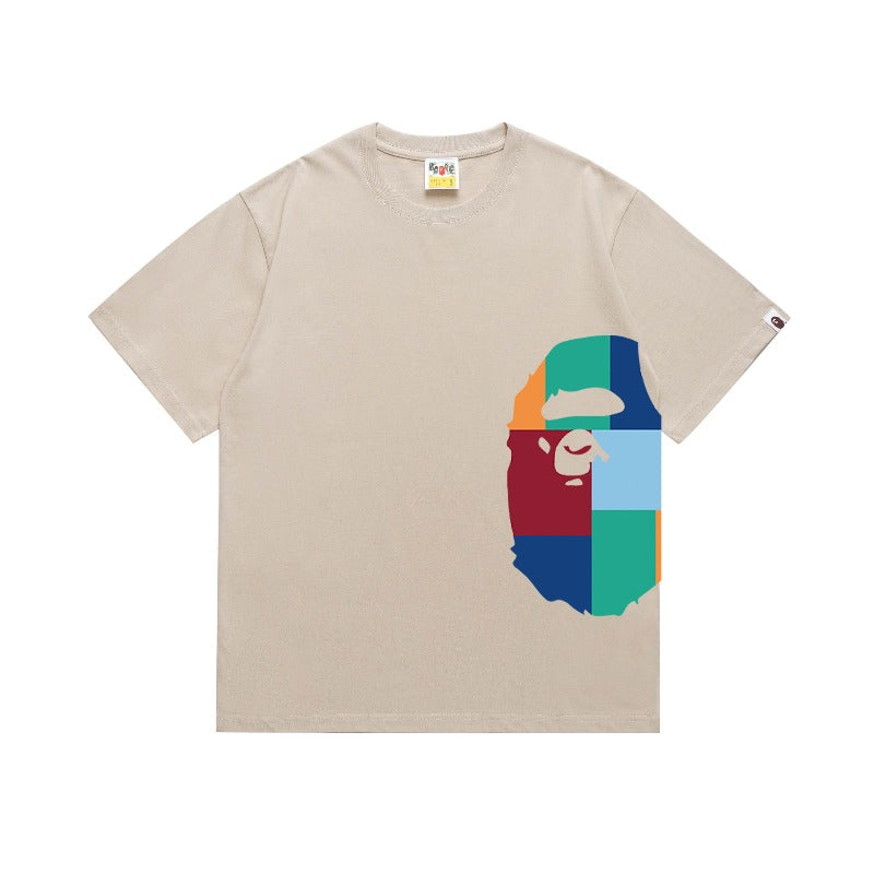 Bathing Shark and ape head print T Shirts NextBlock