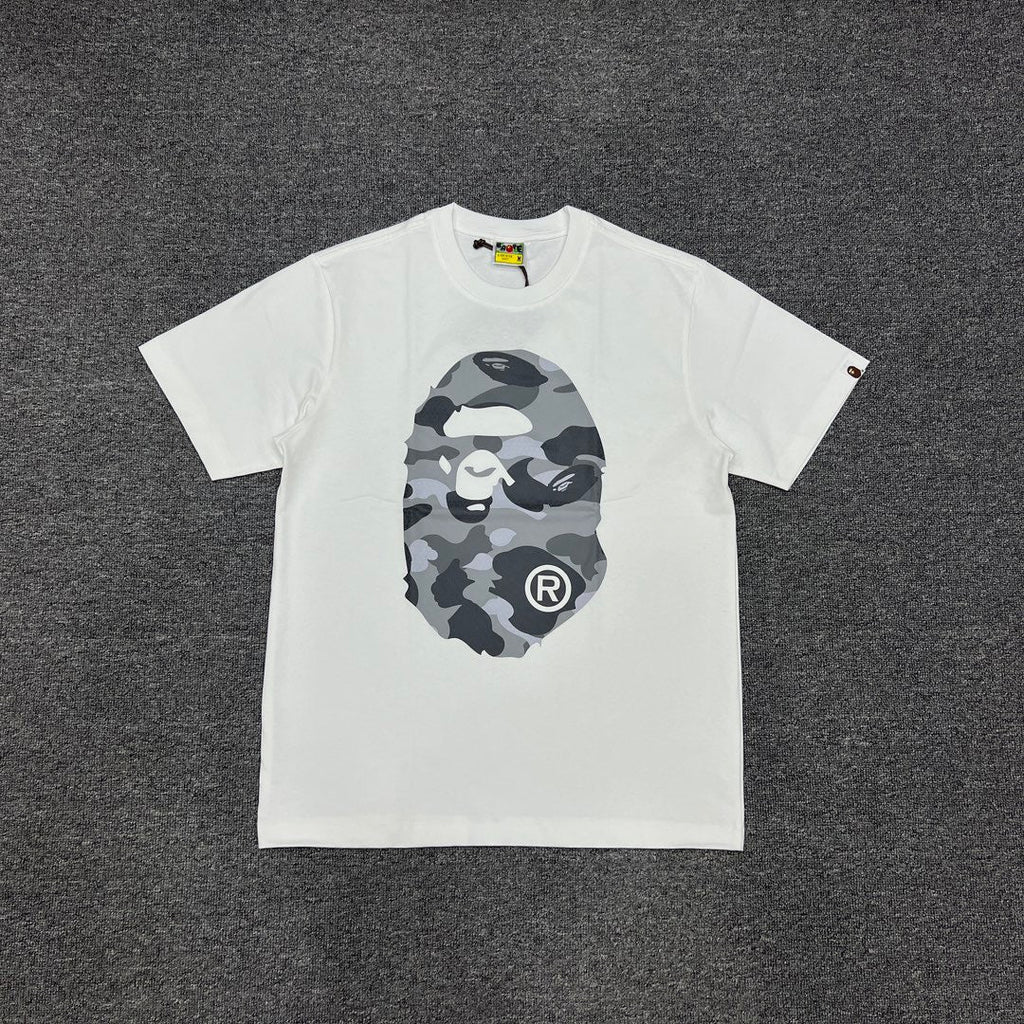 Bathing Shark and ape head print T-Shirt NextBlock
