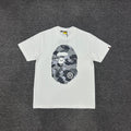 Bathing Shark and ape head print T-Shirt NextBlock