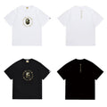 Bathing Shark and ape head print T Shirts NextBlock