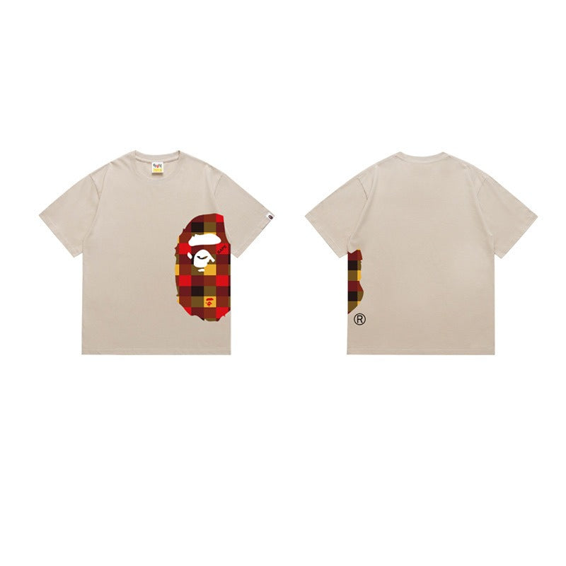 Bathing Shark and ape head print T Shirts NextBlock
