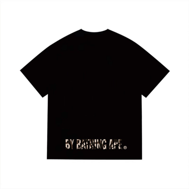 Bathing Shark and ape head print T Shirts NextBlock