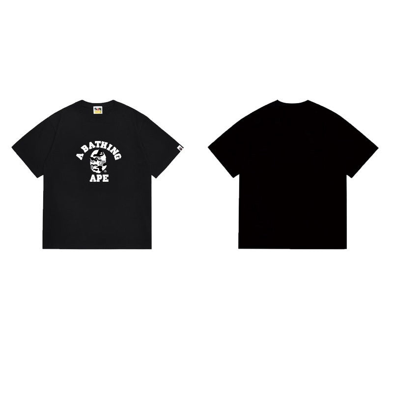 Bathing Shark and ape head print T Shirts NextBlock