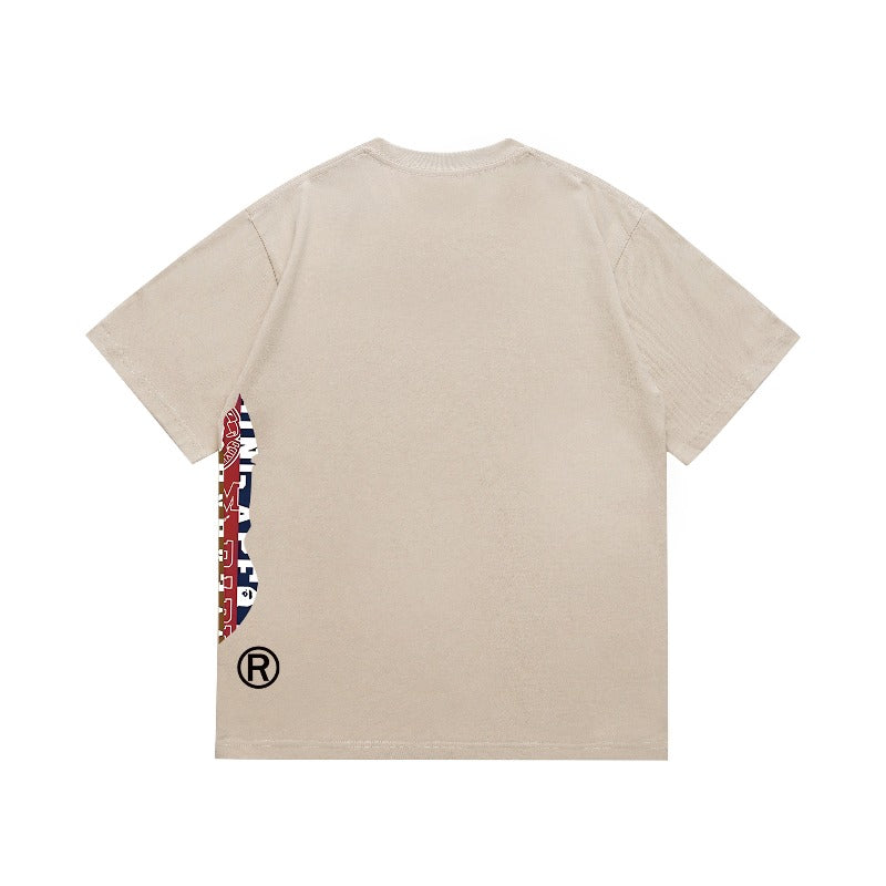 Bathing Shark and ape head print T Shirts NextBlock