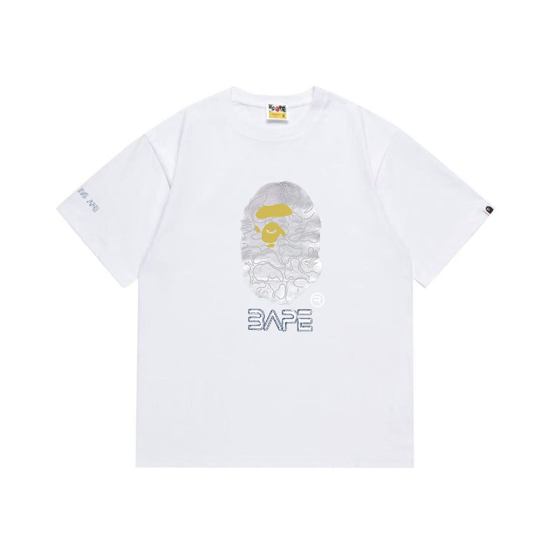 Bathing Shark and ape head print T Shirts NextBlock
