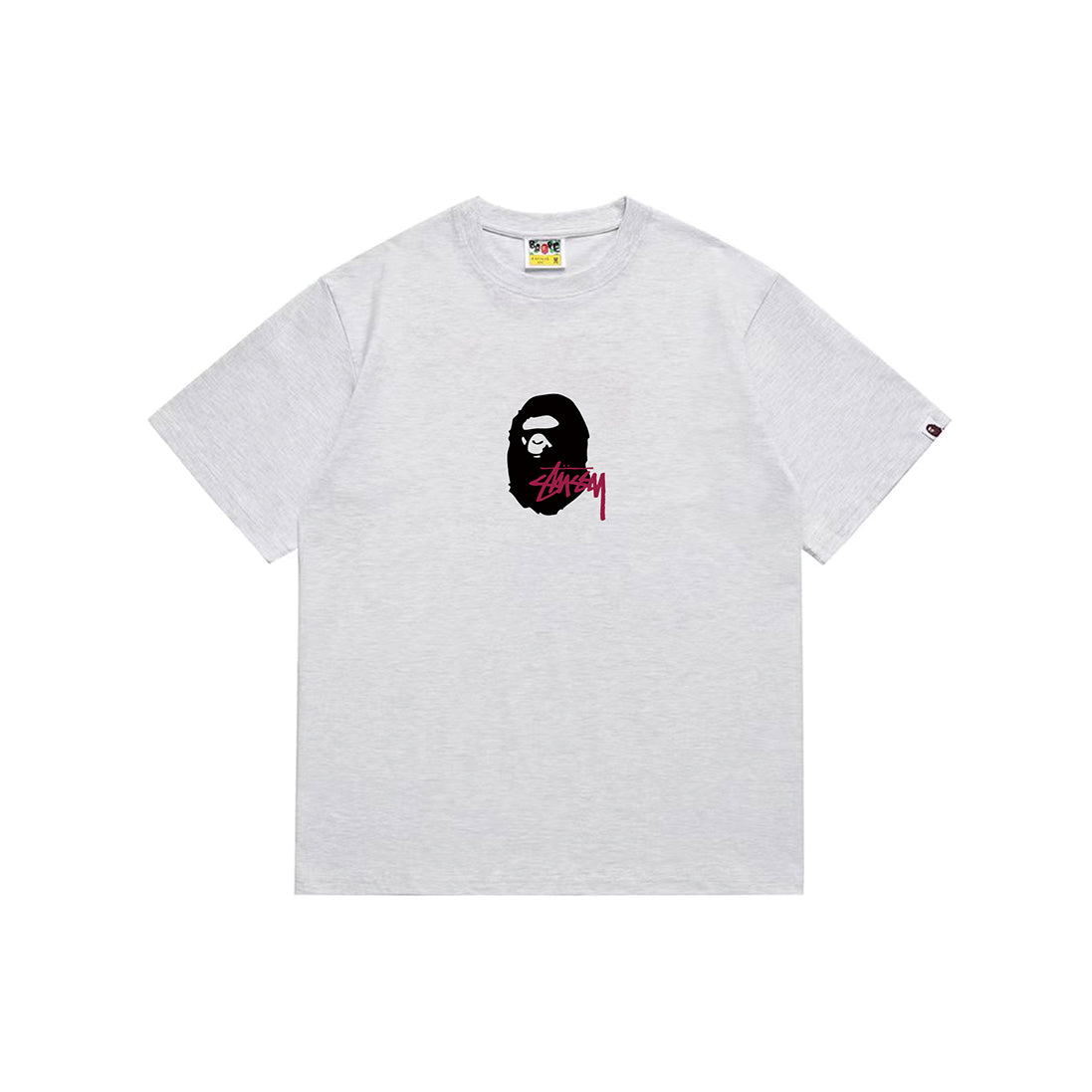 Bathing Shark and ape head print T-Shirt NextBlock
