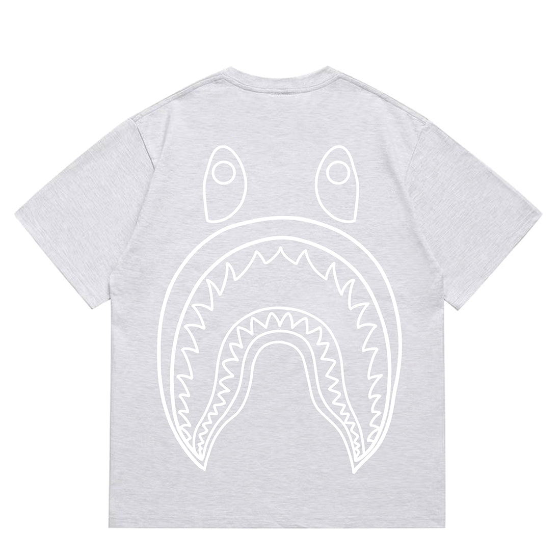 Bathing Shark and ape head print T-Shirt NextBlock