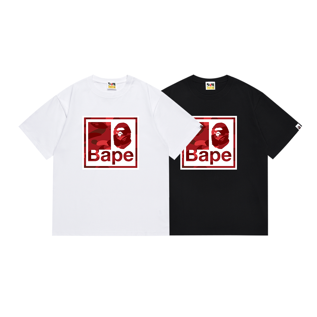 Bathing Shark and ape head print T Shirts NextBlock