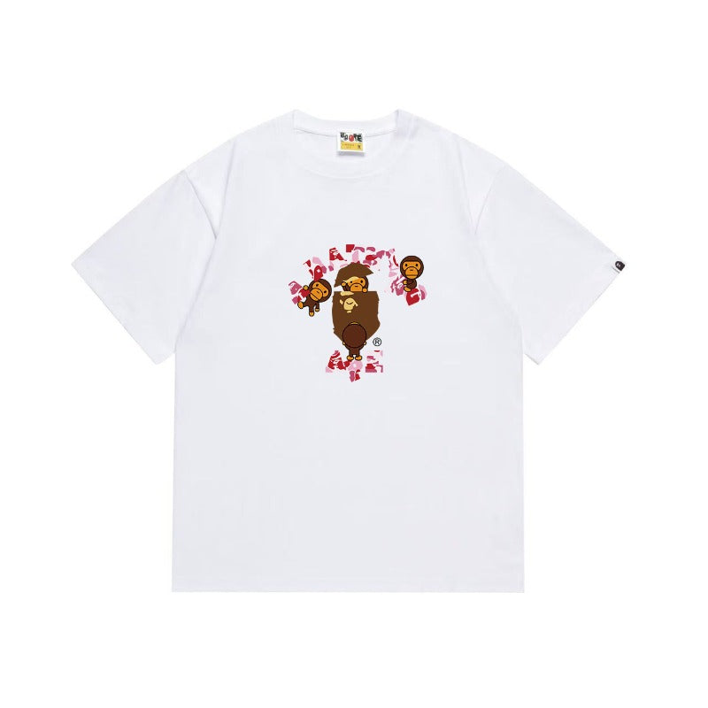 Bathing Shark and ape head print T Shirts NextBlock