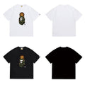 Bathing Shark and ape head print T Shirts NextBlock