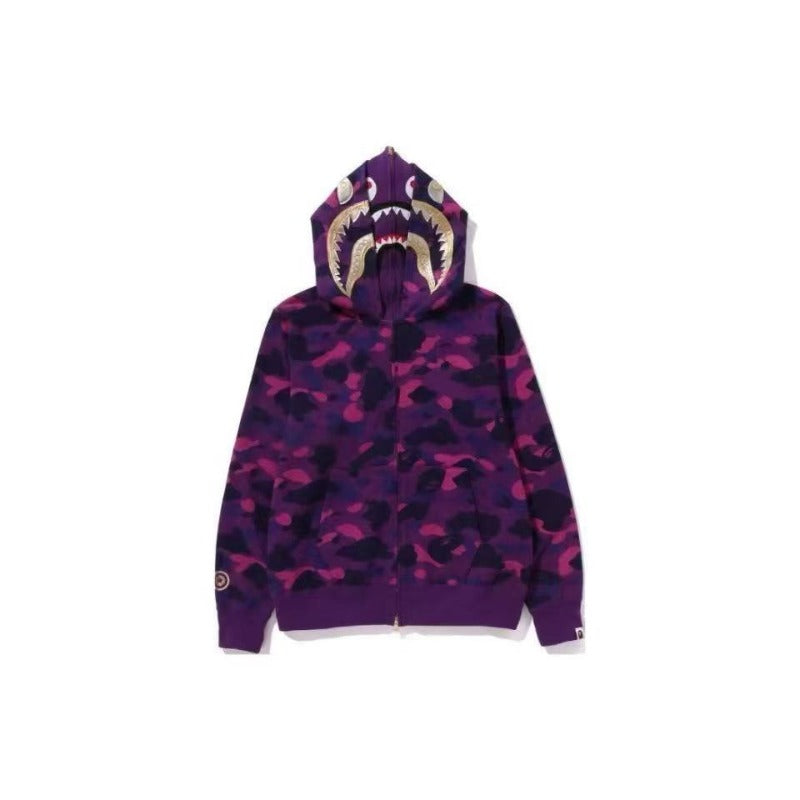 Bathing Shark and ape head print hoode BAPE year of the dragon limited double hat fall and winterembroider NextBlock