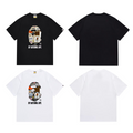 Bathing Shark and ape head print T-Shirt NextBlock