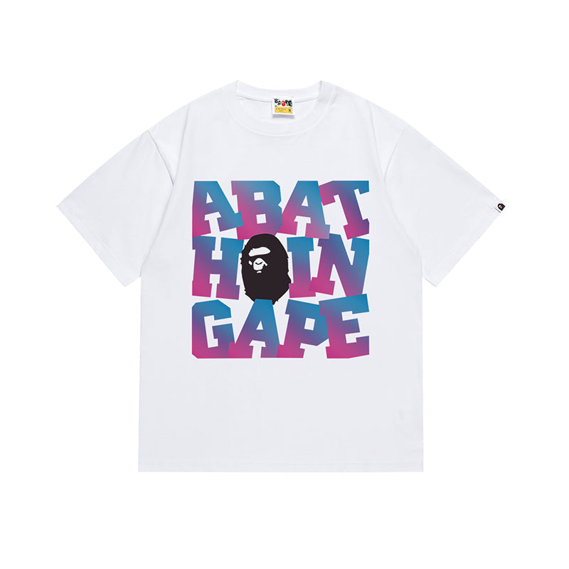 Bathing Shark and ape head print T Shirt NextBlock