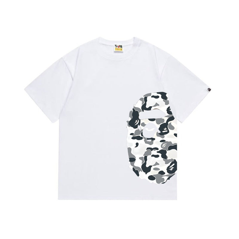 Bathing Shark and ape head print T Shirts NextBlock