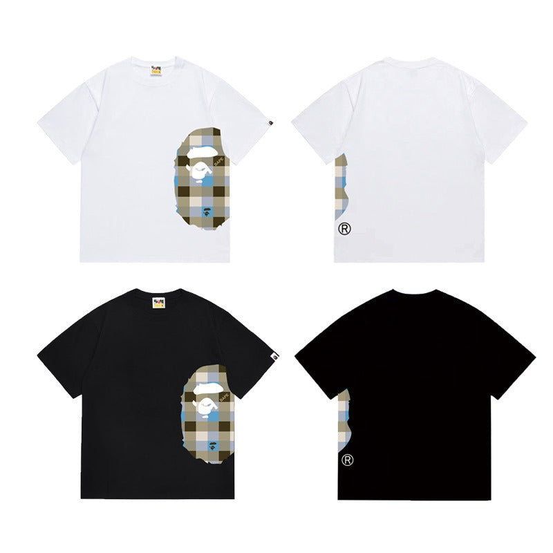 Bathing Shark and ape head print T Shirts NextBlock