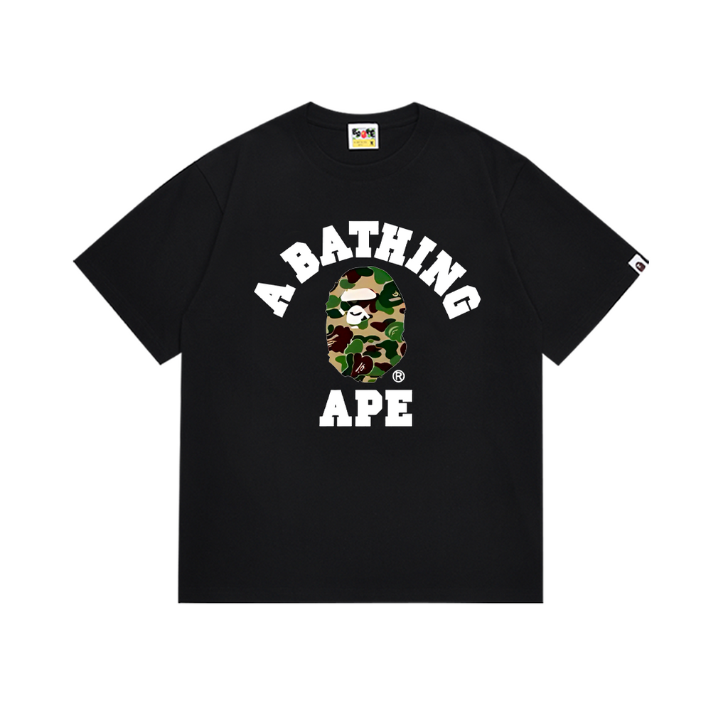 Bathing Shark and ape head print T-Shirt NextBlock
